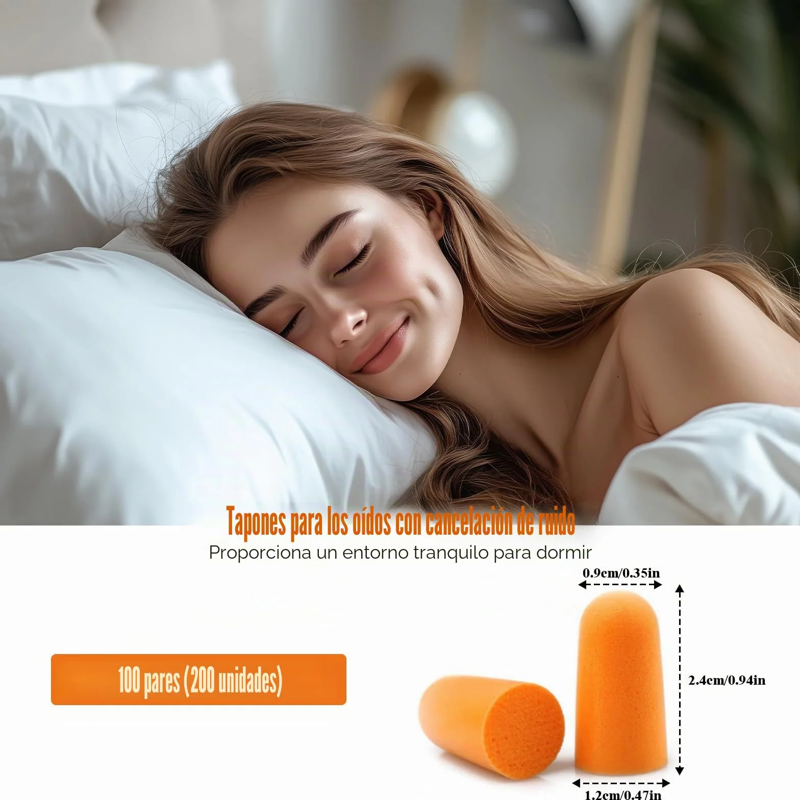 Tapones Oidos Ruido Dormir, Tapones para los Oídos de Espuma Suave, Protección Auditiva Reutilizables, Ear Plugs para Estudiar, Trabajo, Viajes