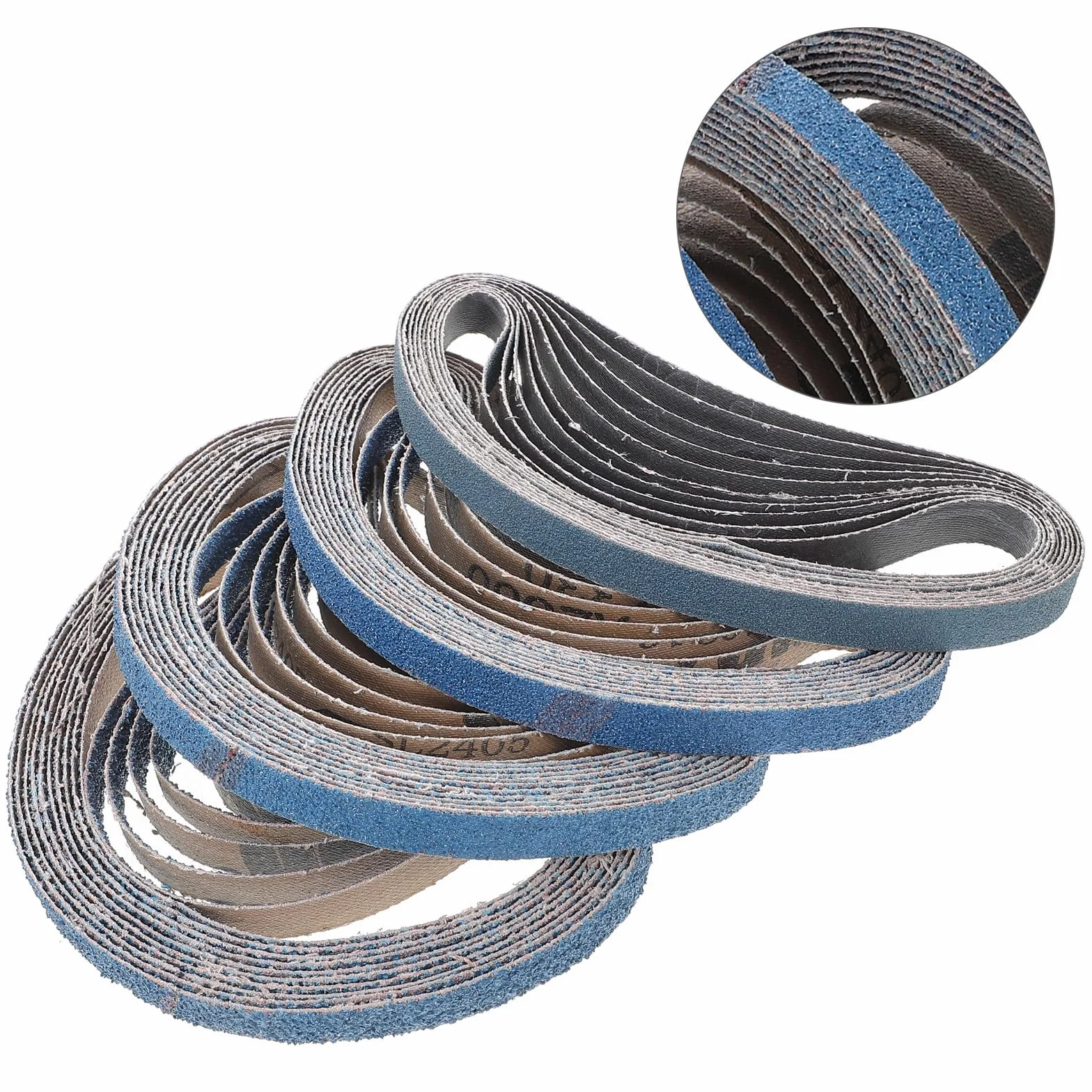 GALPADA 40 Piezas de Bandas Lijadoras de Papel de Lija para Lijadora de Madera y Metal, Material de Tela y Piedra Arenisca, Uso Versátil y Alta Eficiencia en Hogar E Industria