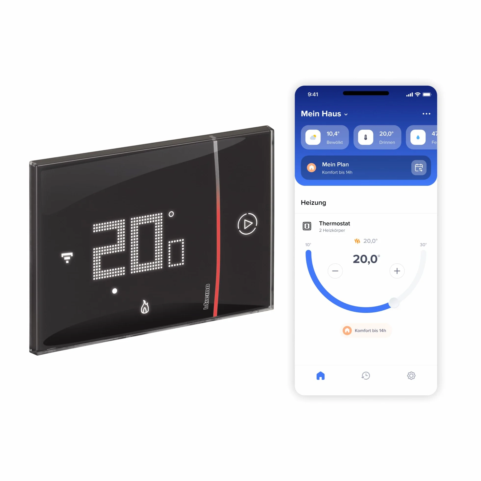 Termostato BTICINO Smarther With Netatmo XG8002 de empotrar Negro
