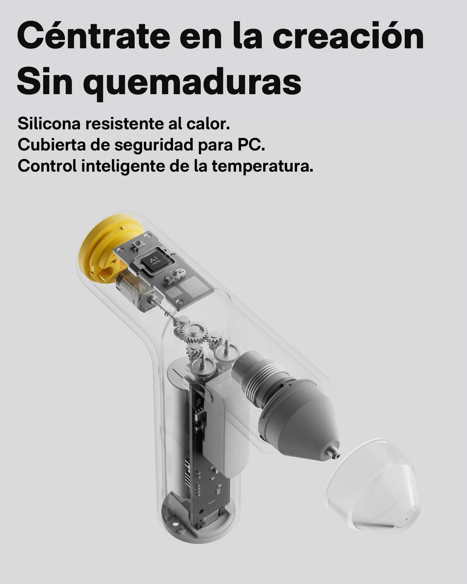 HOTO Pistola de Silicona Caliente,Pistola Pegamento Caliente Calentamiento Rápido 30S, 3000mAh Batería Recargable por USB-C,Con 40PCS Barras,Para Bricolaje Arte,Empaques,Reparaciones y en El Hogar