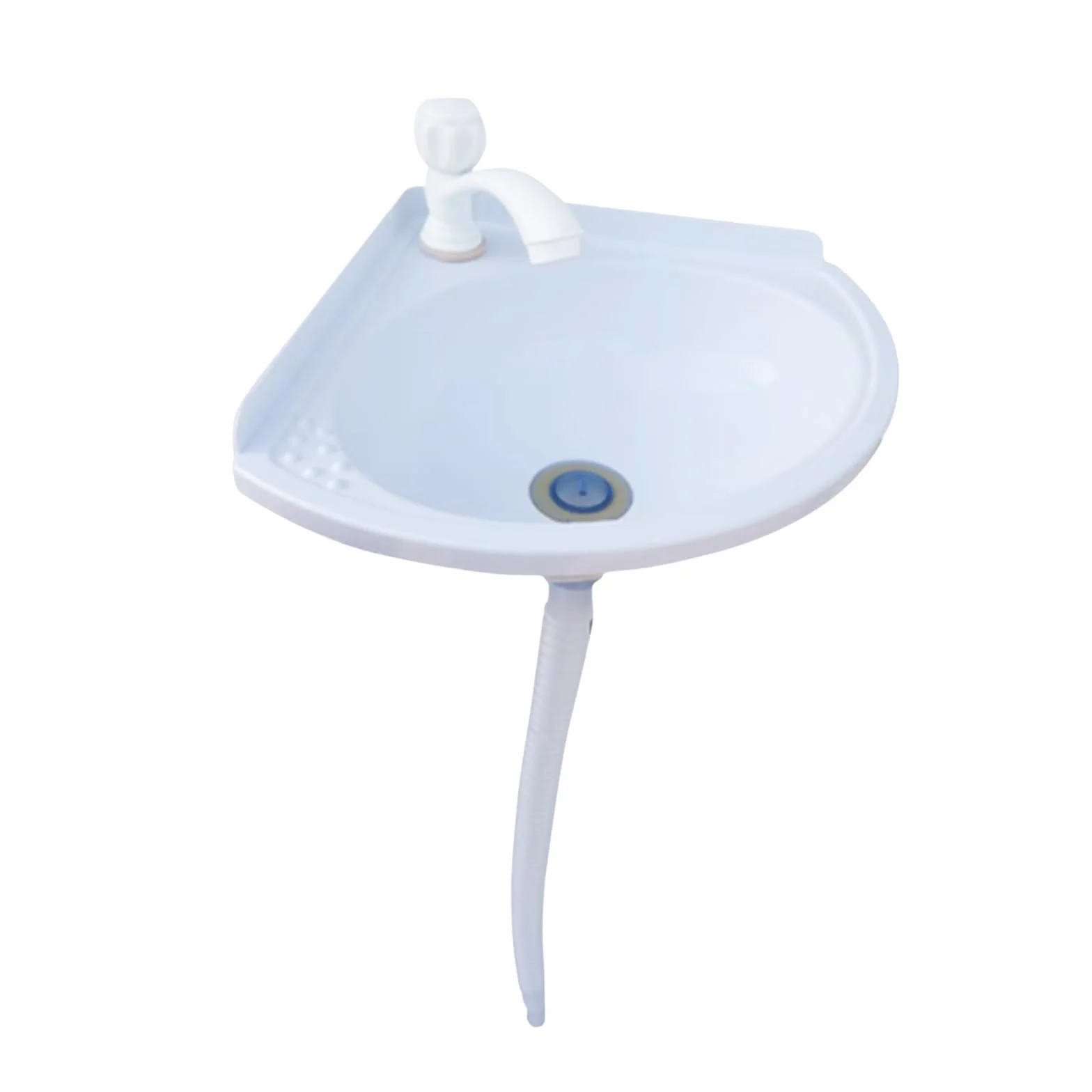 Lavabo Suspendido Lavabo del Baño Esquina Superficie,Plástico Lavabo,blanco,27.5x27.5x11cm(WxDxH),para limpiar artículos, bañar mascotas, lavarse las manos, etc (A)