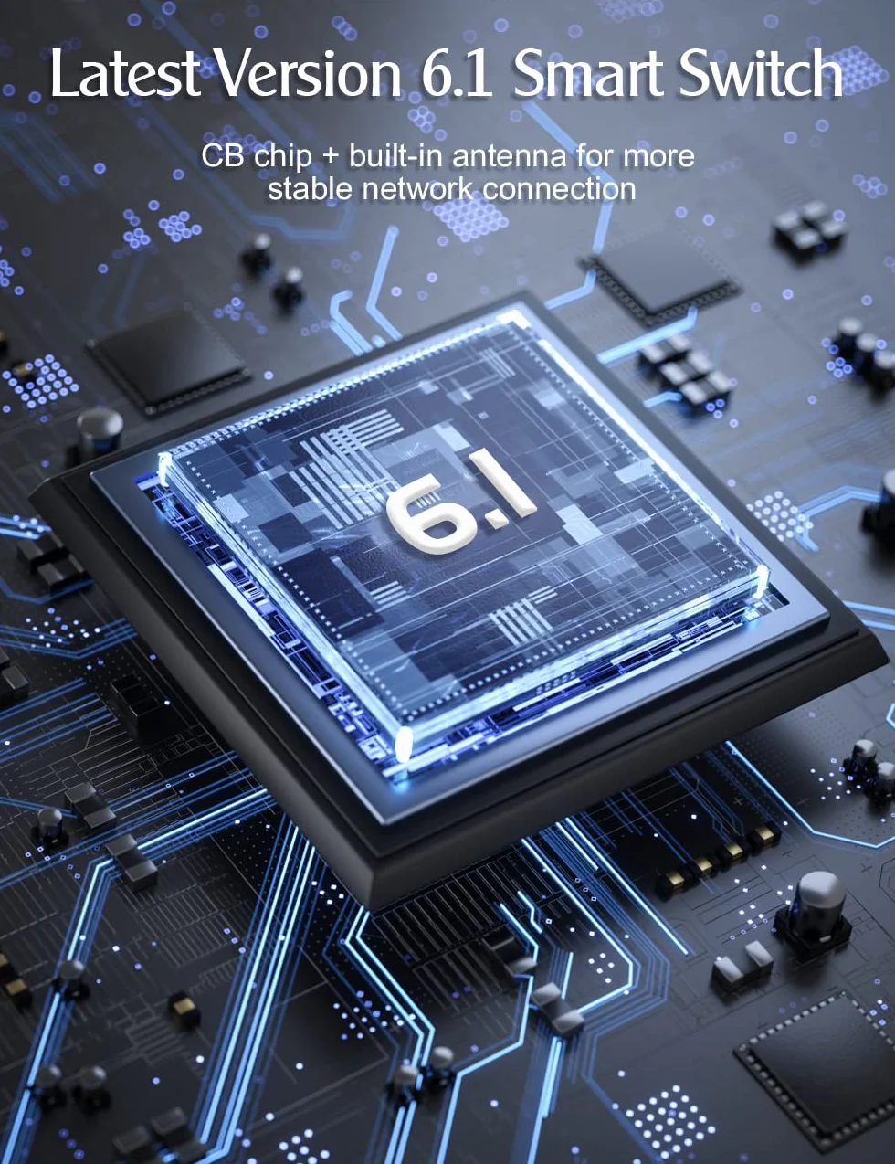 【6.1 Gen】Interruptor persiana WiFi Maxcio compatible con Alexa, Google Home, Interruptor Persiana con Control de Porcentaje, Temporizador y Control de Voz, Requiere Cable Neutro, 2.4G WiFi