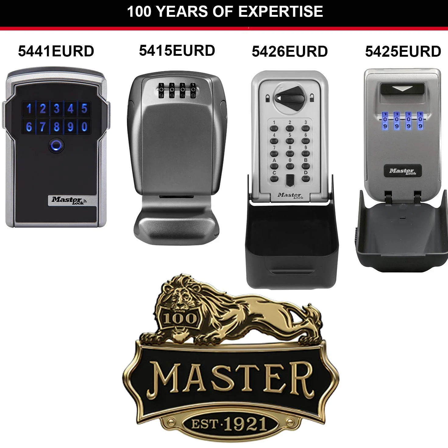 Master Lock Caja Fuerte para Llaves certificada [Extragrande][Montaje Mural] - 5426EURD - Caja de Seguridad Profesional