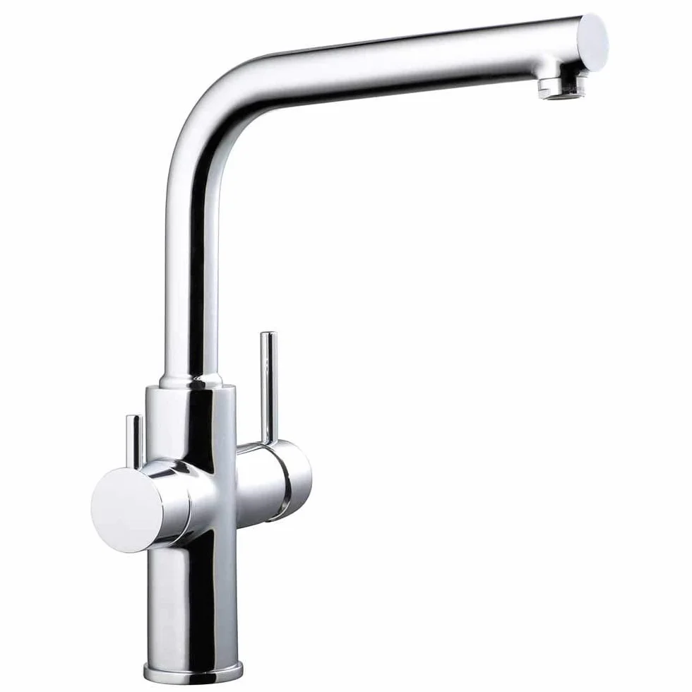 Clever 99684 Grifo de Cocina Monomando Agua Tratada Caiman Econature, Cromado