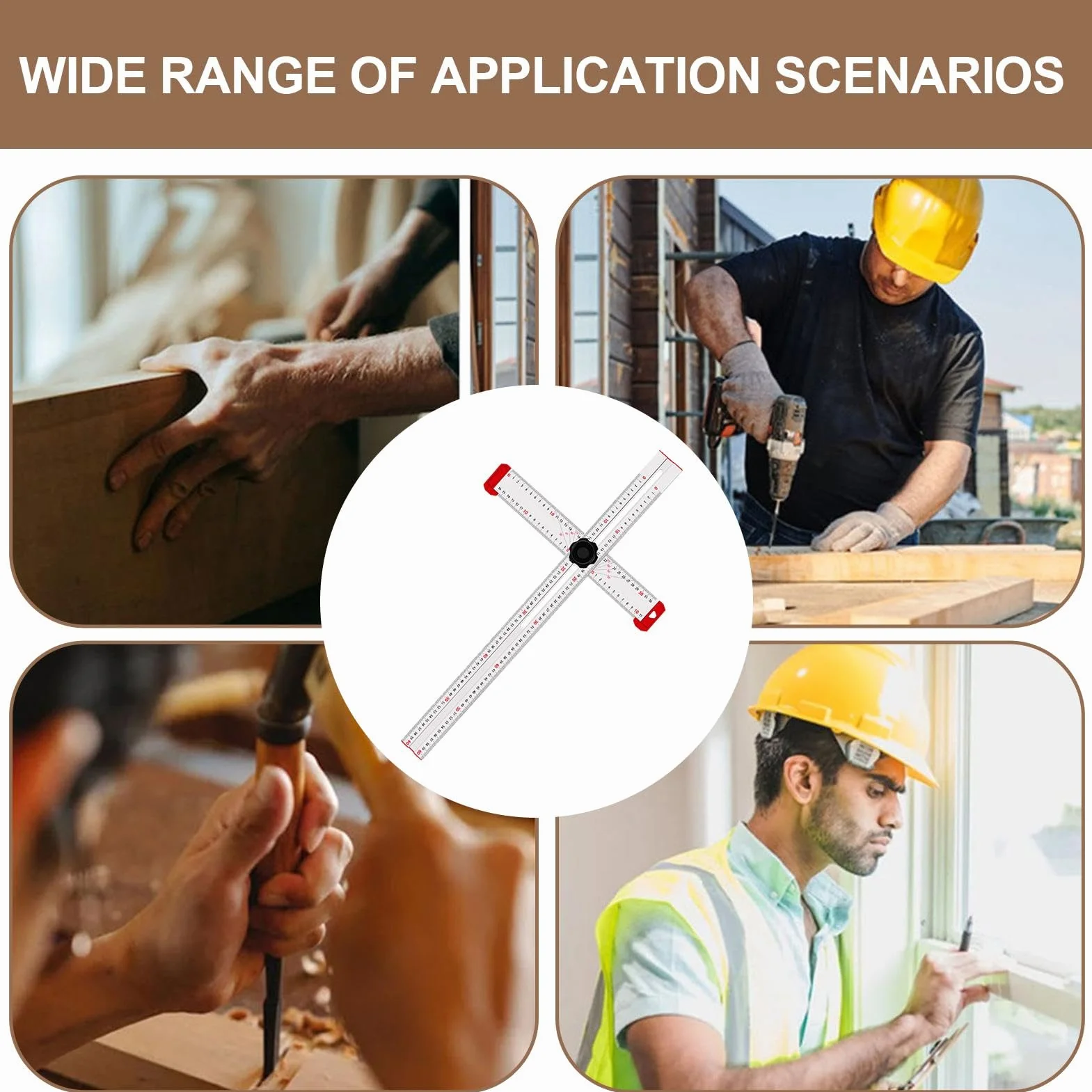 T-Square Tool | Regla de posicionamiento de perforación, regla cuadrada en T para carpintería, regla de arquitecto para trabajos de carpintero, diseño y herramientas de medición | T para carpintería, regla de arquitecto para trabajos de carpintero, diseño