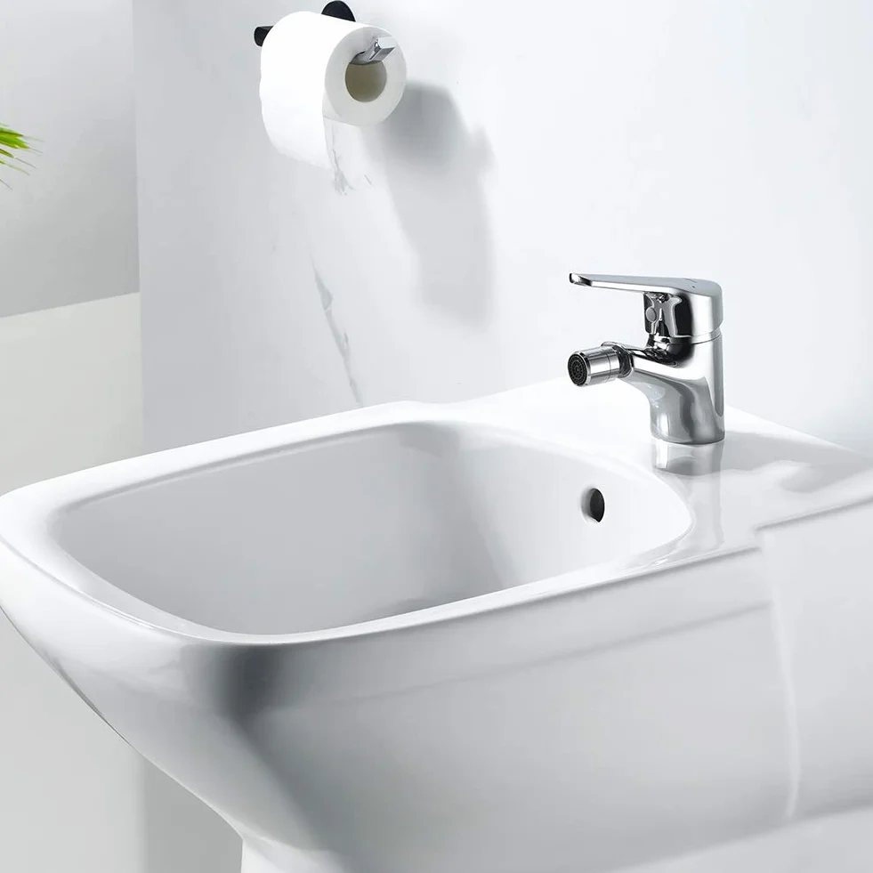 Ibergrif Roma - Bidé de Lavabo de Baño Clásico, Mezclador Monomando para Lavabo, Cromo