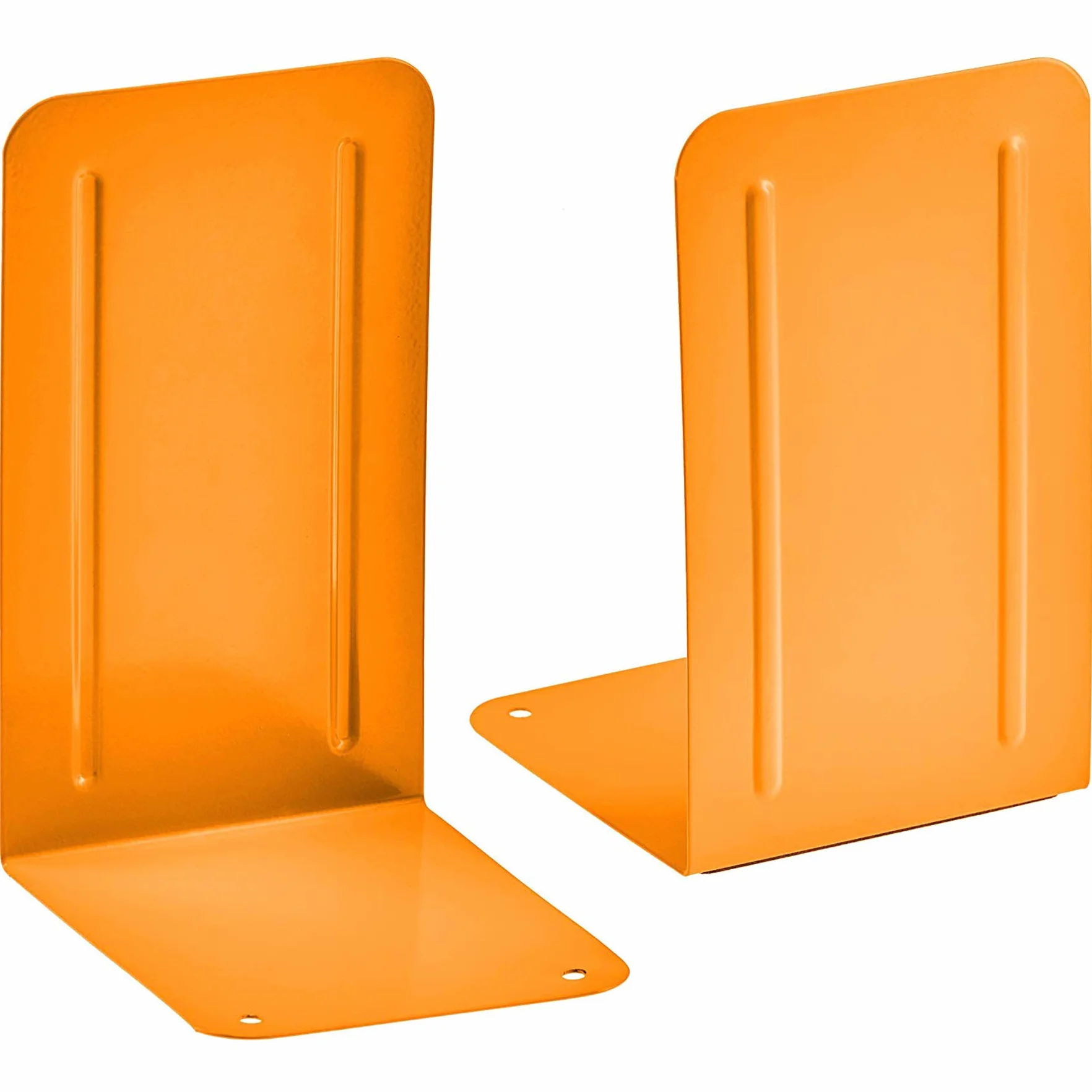 Acrimet Sujetalibros de Metal Resistente Naranja Citrico Paquete de 1 par