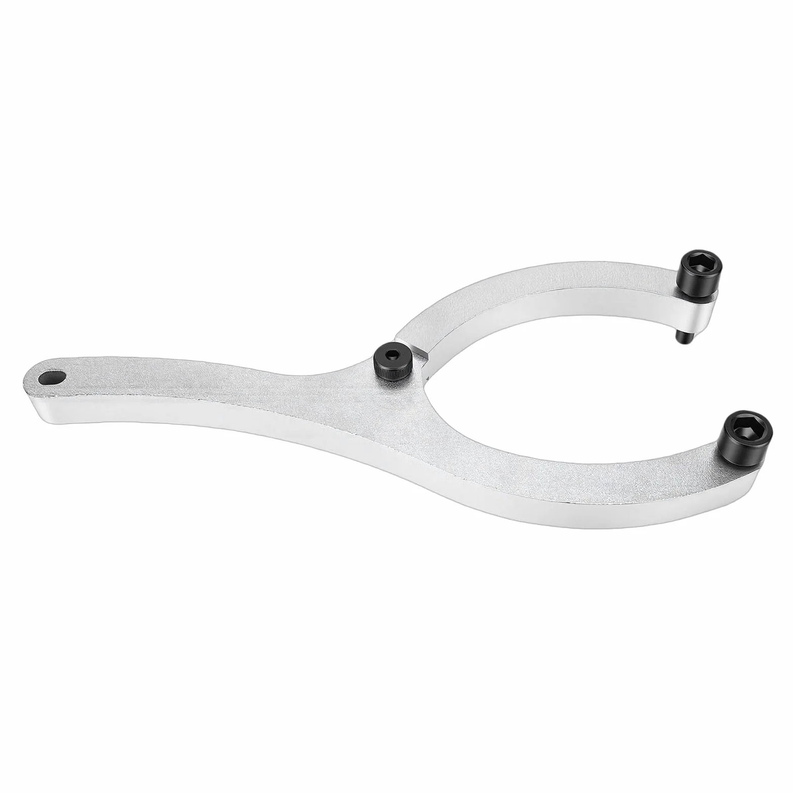 FTVOGUE Llave para Tuercas de Prensaestopas, Llave Ajustable de 11 Pulgadas para Sellos de Aceite de Alta Resistencia con para Cilindros Hidráulicos, Incluye 2 Pasadores M4, 2 Pasadores