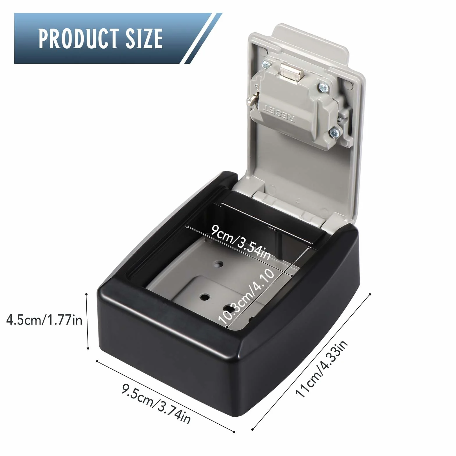 Vinabo Caja para Llaves, Caja de Seguridad para Llaves Exteriores con CóDigo de 4 DíGitos, C aja Seguridad Llaves de Pared Resistente al Agua y al óXido para Tarjetas (Gris)
