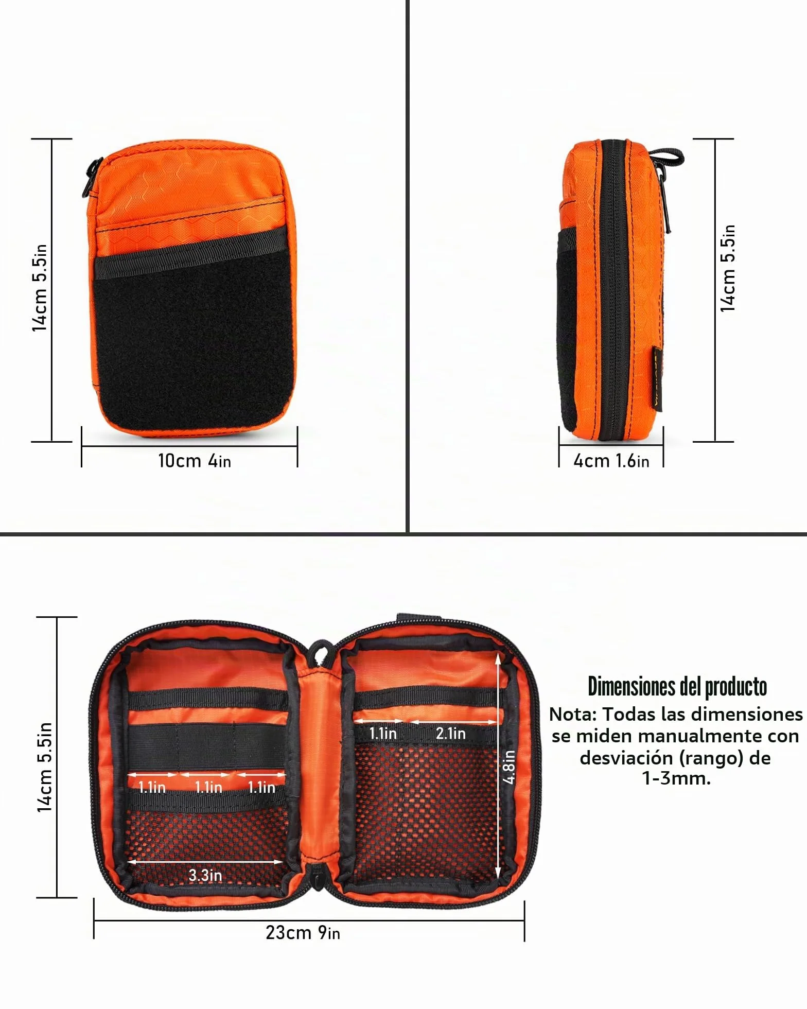 VIPERADE VE26 Bolsa EDC pequeña para Herramientas de Bolsillo y multiherramientas, Organizador EDC con área para Parches para Equipo EDC