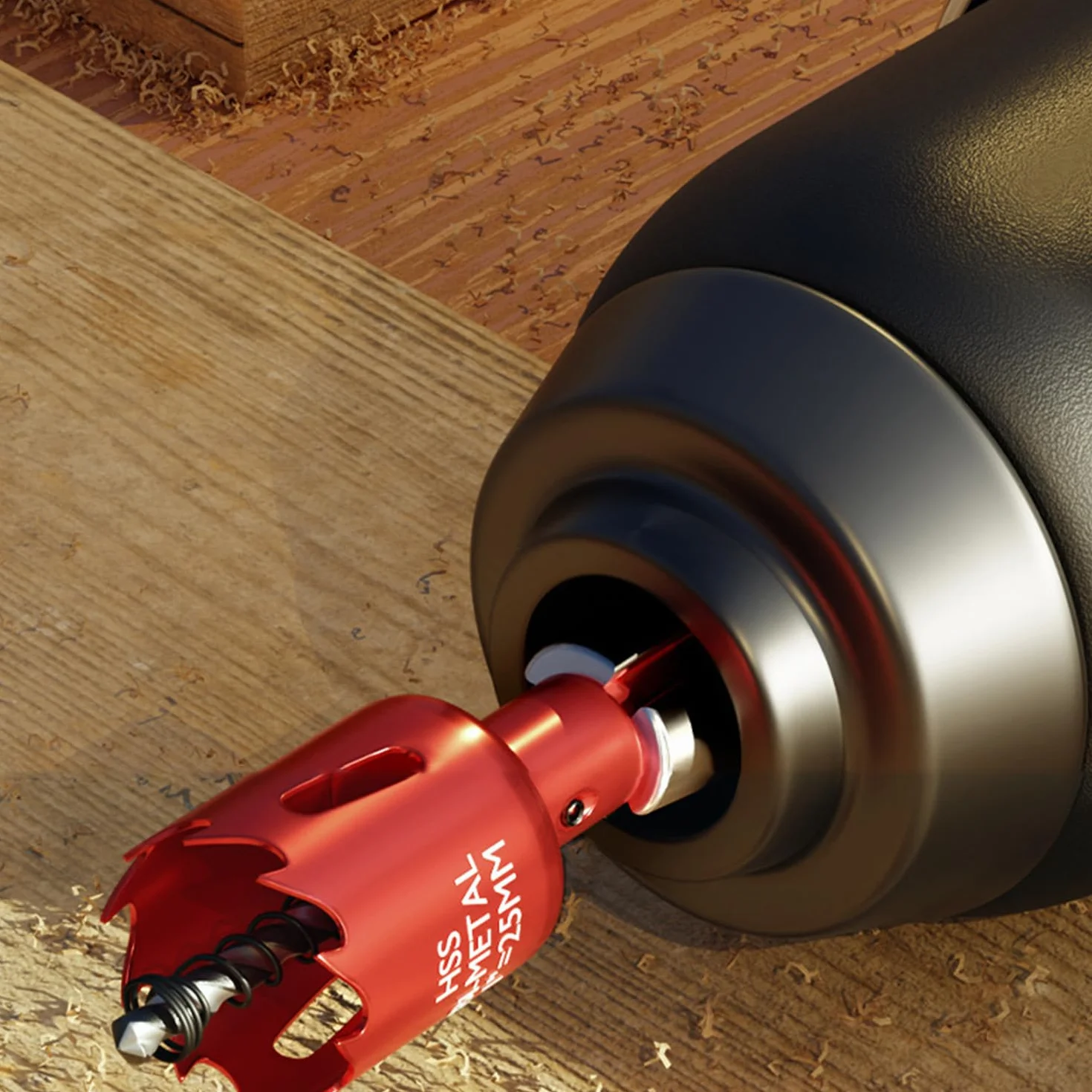 Sierras de Corona 60mm,M42 HSS Bi-Metal Corona Taladro,Corona Metal para Pladur Madera Plástico,1 pieza Rojo