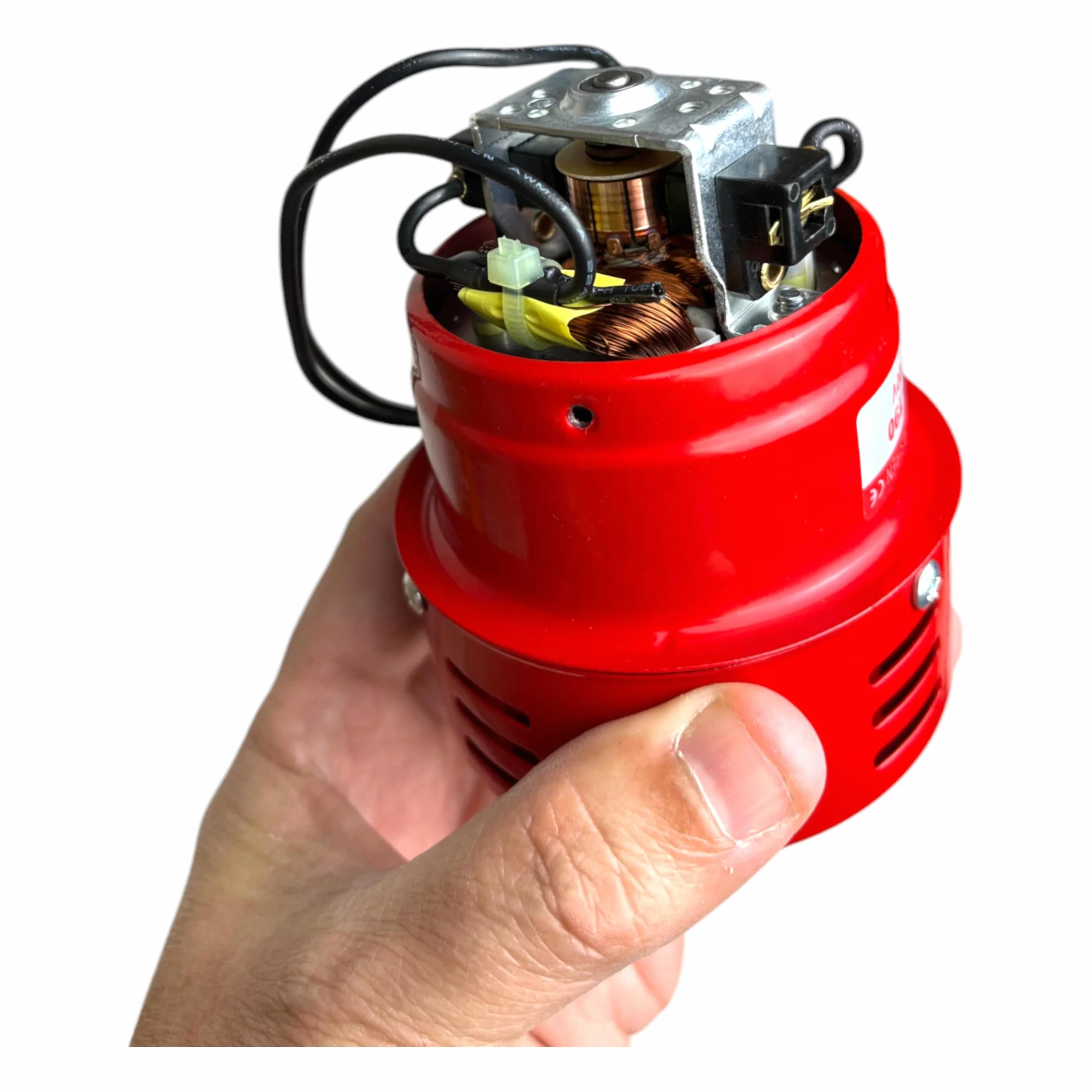 Sirena Control WiFi | Potente Motor 220V | Control Remoto Relé WiFi Incluido | Adhesivo Incluido | Sonido Alarma | 120DB | Metal Rojo | Compatible wallswitch AJAX | Google , Alexa, Tuya. | MS-190