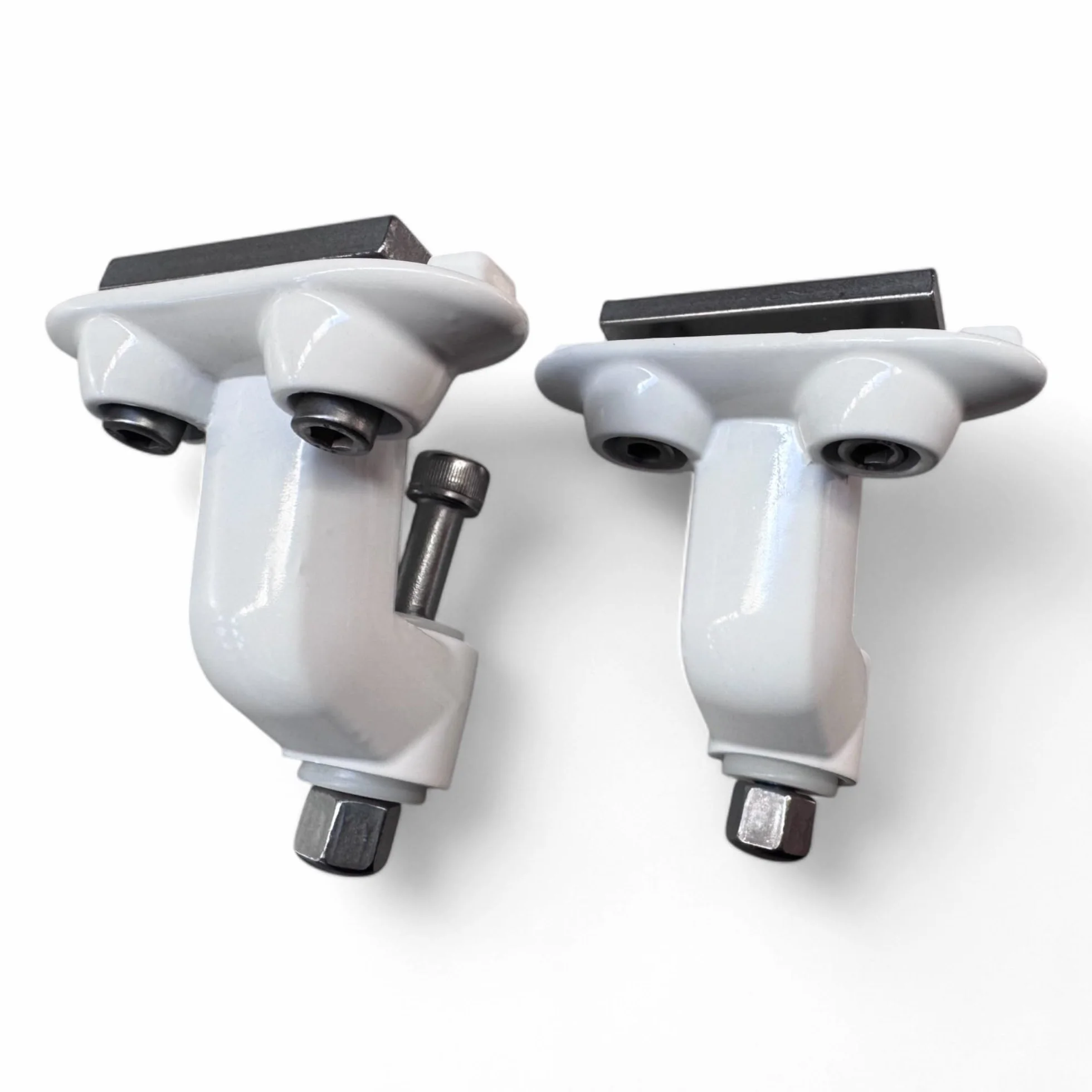 Teletoldo – Soporte Inferior de Brazo Extensible para Toldo ● Juego Completo con Pletinas, Tornillos y Embellecedores ● Repuesto en Aluminio – Verifica Medidas