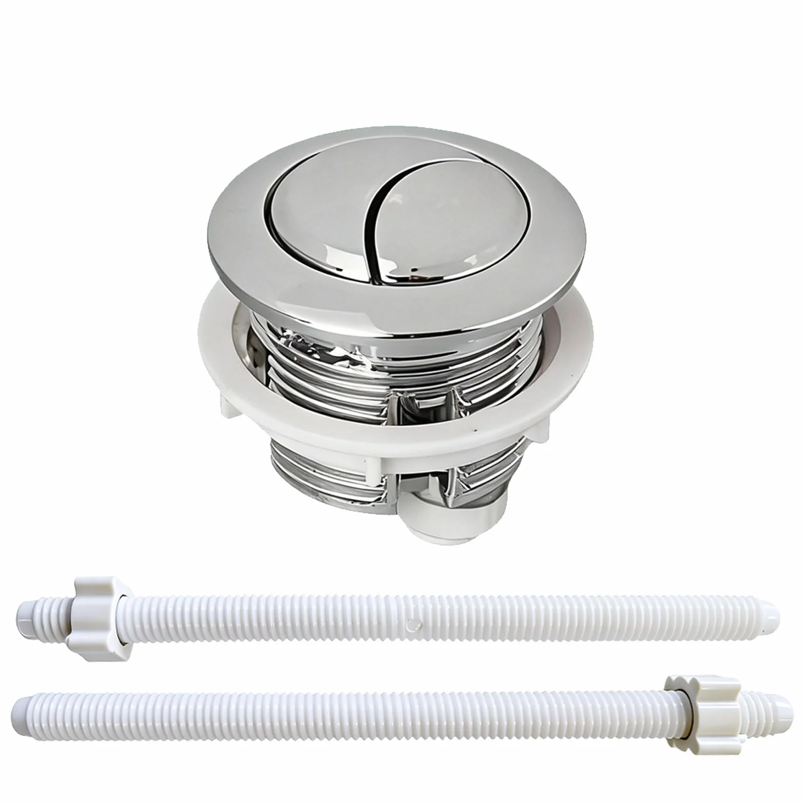 Pulsador cisterna, Botón de Cisterna Universal Rock para Inodoros de Doble Descarga, Accesorio de Baño Resistente y Duradero, Instalación Fácil y Rápida, Incluye 2 Palancas de Control