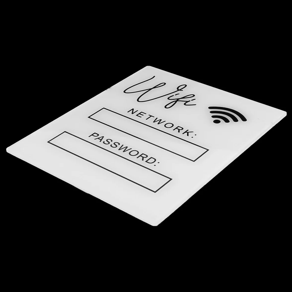 Pizarra De Acrílico Blanco Con Contraseña WiFi, Señal WiFi Estilo Pizarra