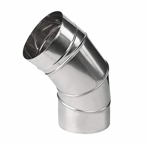 Acero Inoxidable Ajustable Codo 90 45 Grados Chimenea Forro Doblar Tubo - 200mm