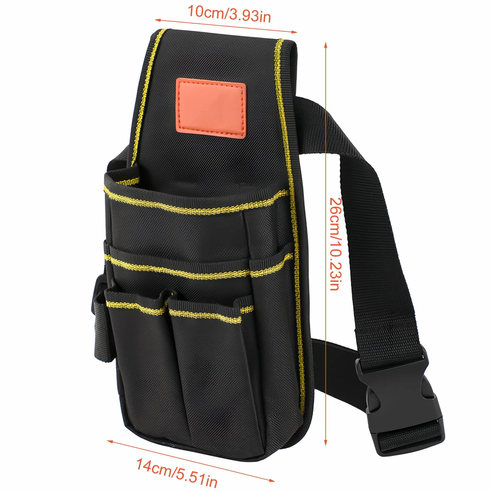 Amexo Bolsa de Cinturón para Herramientas, Bolsa de Herramientas de Lona con Cinturón de Nailon Ajustable Multifunción Organizador de Herramientas para Electricistas, Técnicos