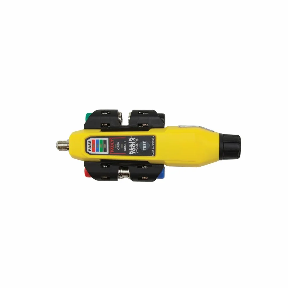 Klein Tools VDV512-101 | Probador De Cables Coaxial Coax Explorer 2 Con Mandos | Continuidad Y Mapeo Hasta Cuatro Cables | Indicadores LED | Pilas AAA Incluidas