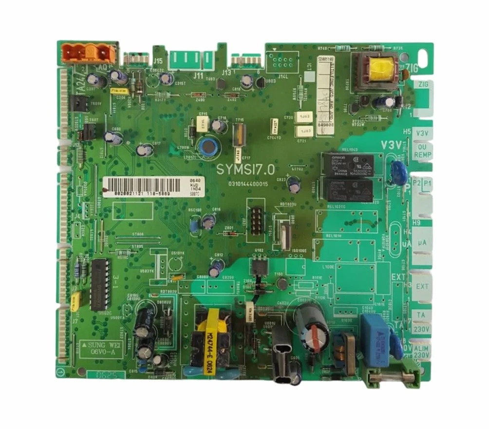 Placa Electrónica Original Caldera 0310144400015 V5 - Modelo 2 Relés en Disposición Superior - Compatible Varios Modelos - Pieza Repuesto Reacondicionada - Garantía 1 Año