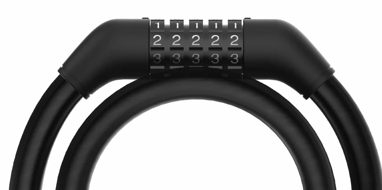 Xiaomi Cable Mi Scooter Lock - Candado Antirrobo Patinete Eléctrico | Candado Numérico para Scooter | Candado con Combinación Color Negro