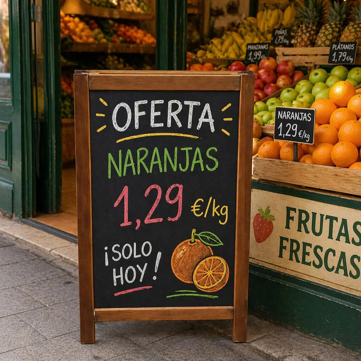 Pizarra Caballete Altura 85 cm Tablero 68 x 48 cm 2 Caras Rotulador Tiza Líquida y Convencional