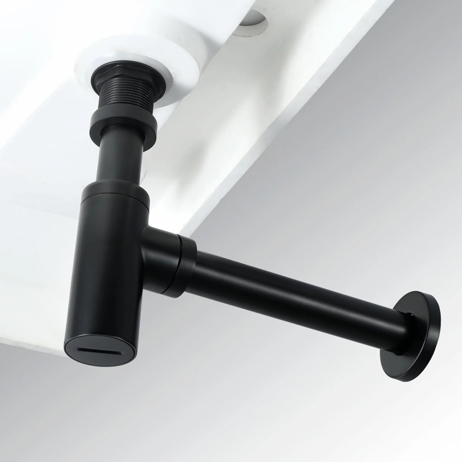 Sifon Lavabo con Válvula Click Clack Lavabo y Rebosadero con Abertura de Limpieza,Regulable en Altura,Anti-Odores Sifon Lavabo para Fregaderos de Cocina y Baño