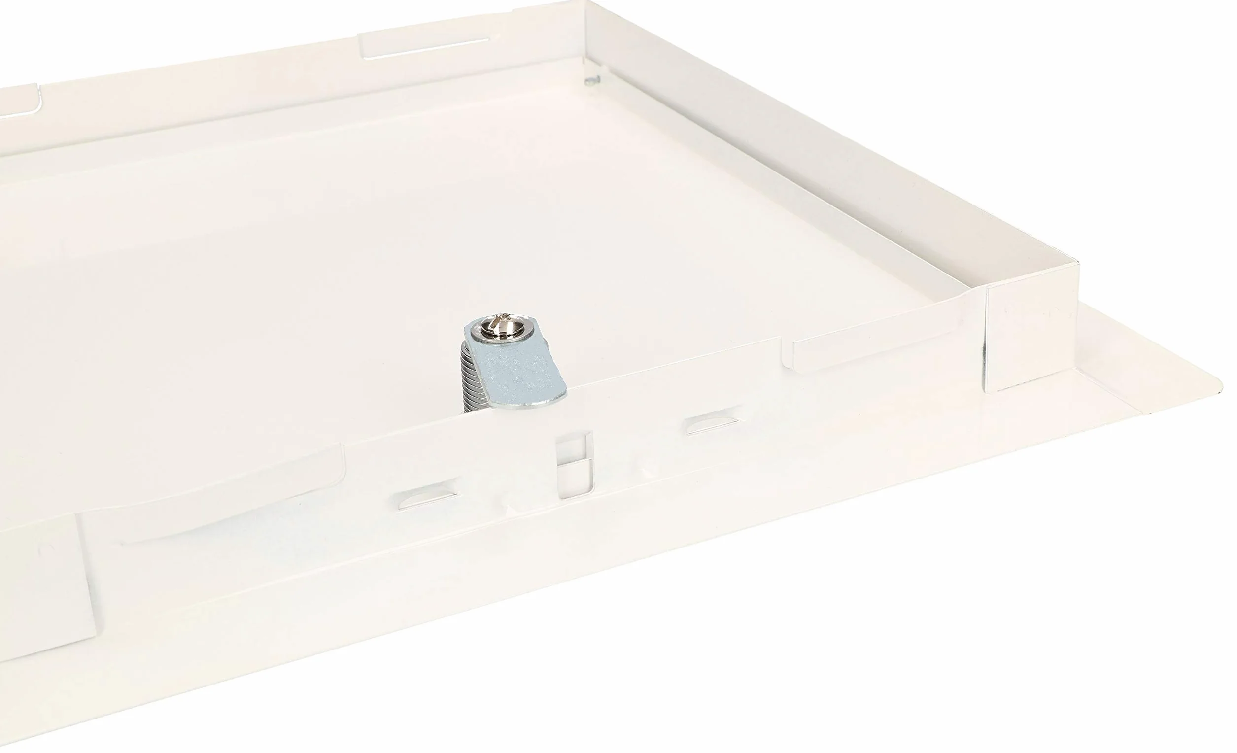 KOTARBAU® Puerta de inspección, 20 x 40 cm, Acero inoxidable, Panel de acceso, Compuerta de fácil acceso, Puerta de revisión, Trampilla para pared o techo, Blanca, Cerradura con llave