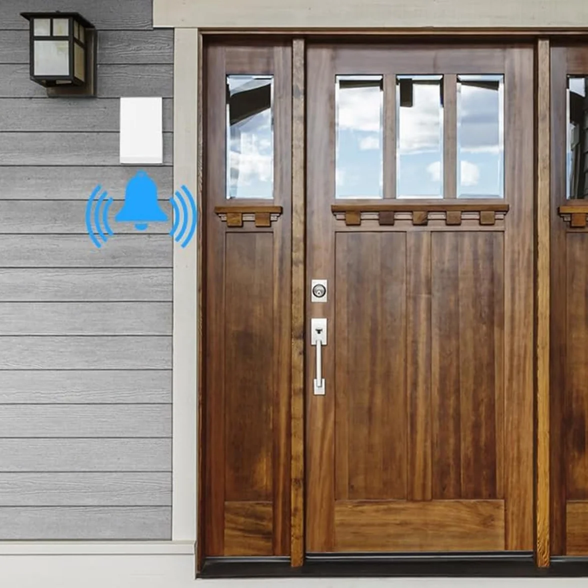 Ausi Timbre Manual Mecánico 220 V para Puerta de Entrada Blanco
