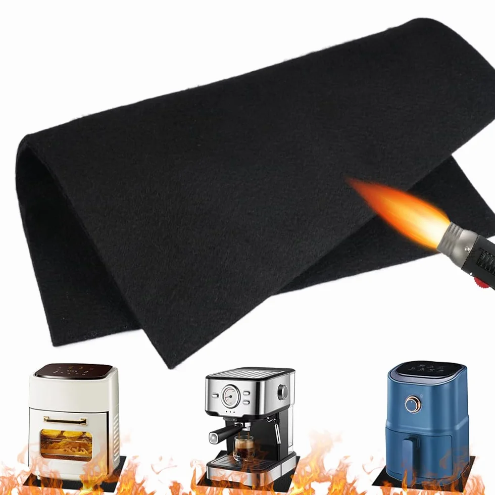Alfombra Chimenea Ignifuga 30x30cm 6mm Manta Ignifuga Soldadura Resistente al Calor 1000°C