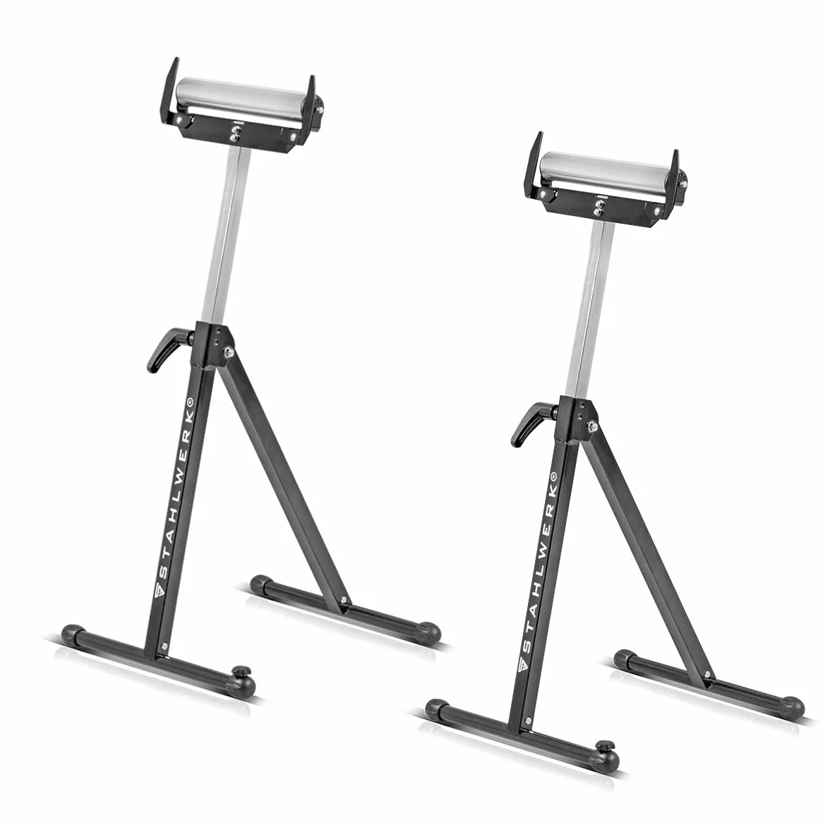 STAHLWERK RB-110 ST - Juego de 2 caballete de trabajo (altura regulable de 720 a 1100 mm, con capacidad de carga de 60 kg y soporte de ruedas)