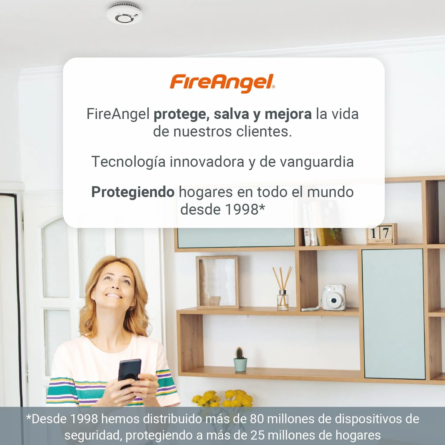 FireAngel Detector de Monóxido de Carbono Digital con Batería Sellada de 10 Años de Duración FA3322 - Alarma de CO, Humedad y Temperatura Portátil