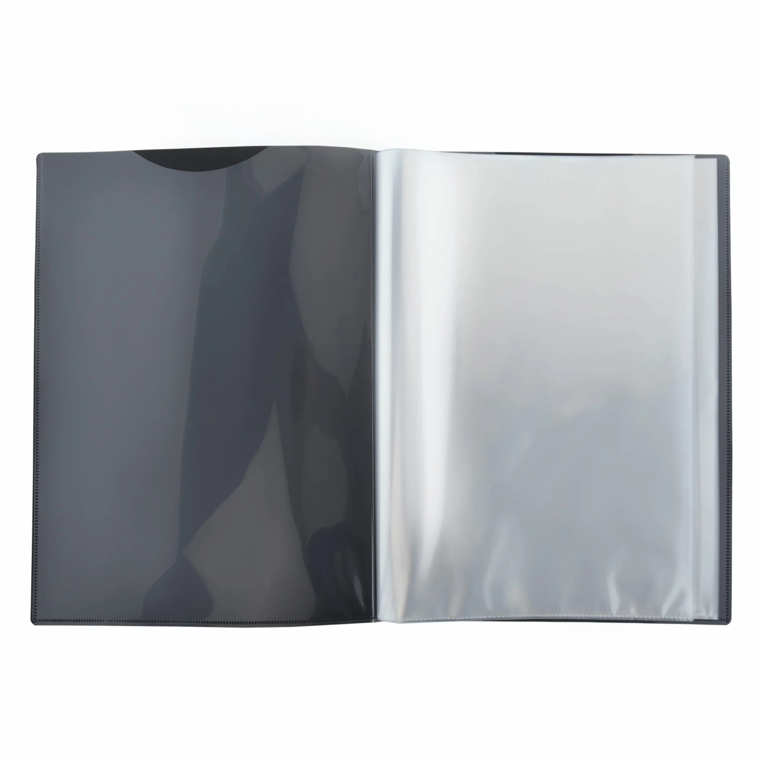 Office Box Carpeta de Fundas Active A3 Vertical 40 Fundas Ultra Cristal Reciclable Negro