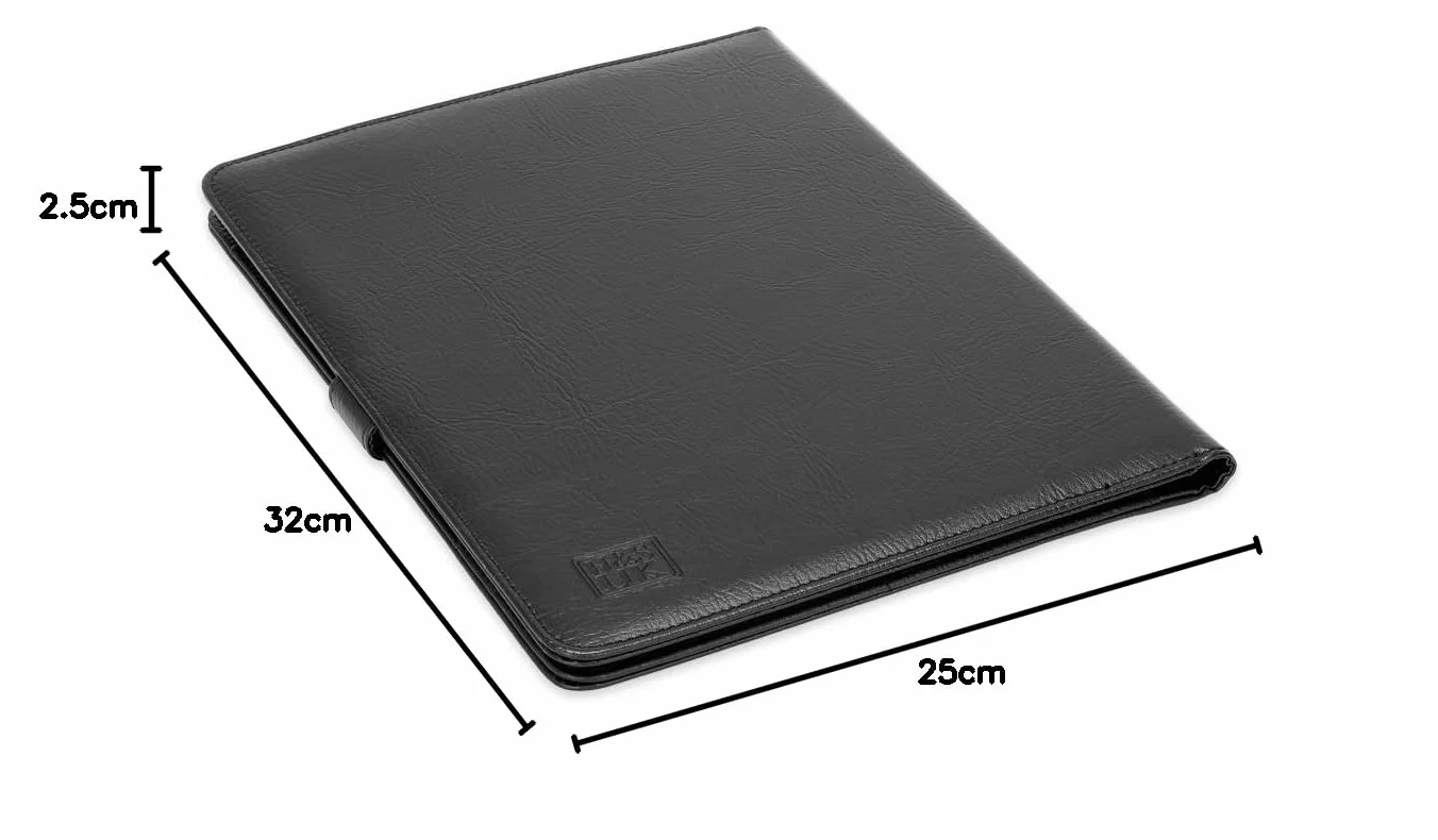 H&S Carpeta Portapapeles A4 Portadocumentos Plegable Símil Cuero