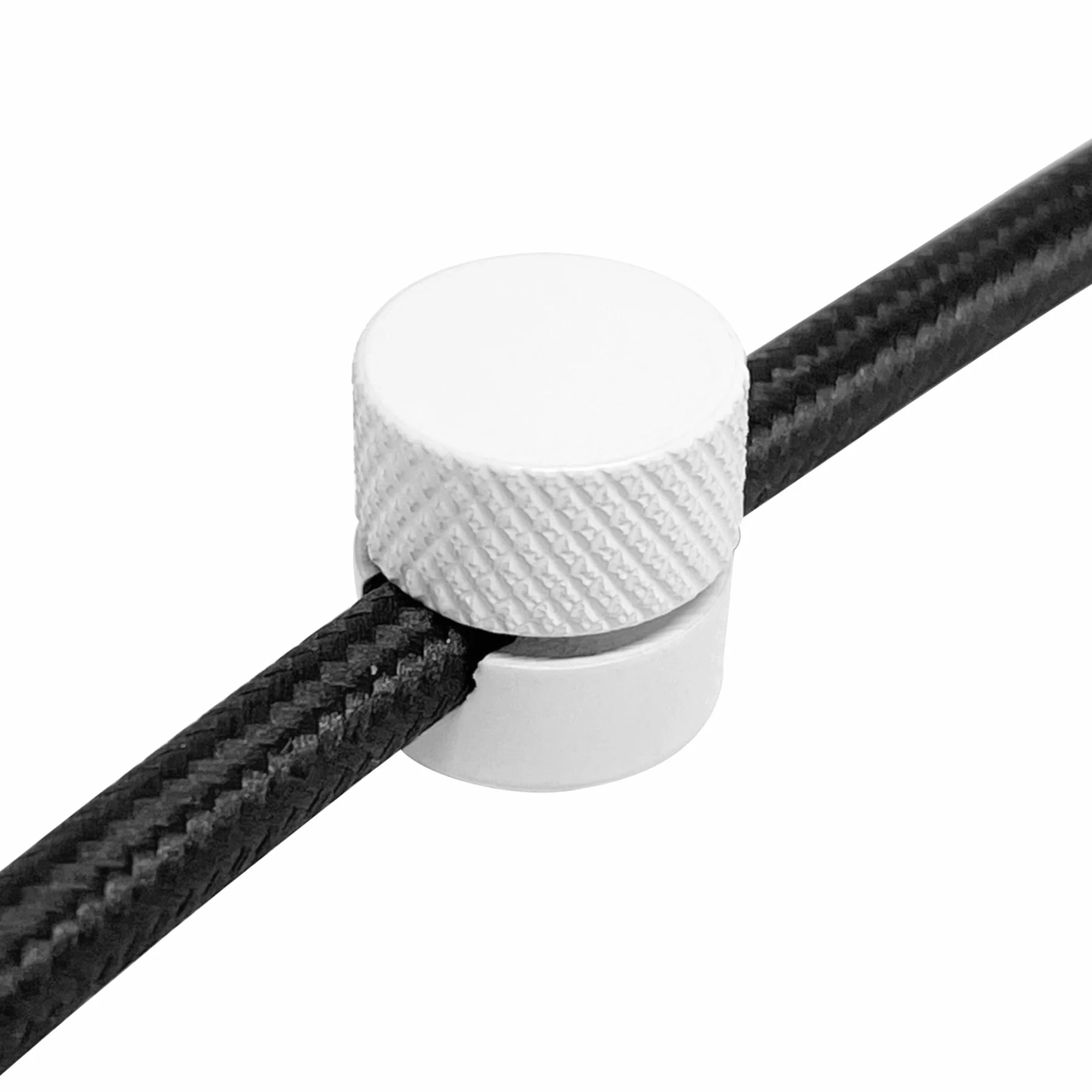 smartect Soporte de Techo y Pared de Aluminio para Cables [2 Piezas, Corrugado, Blanco] Fijación con tornillos y tacos, Decentrador de Techo para que arme su propio proyecto de bricolaje