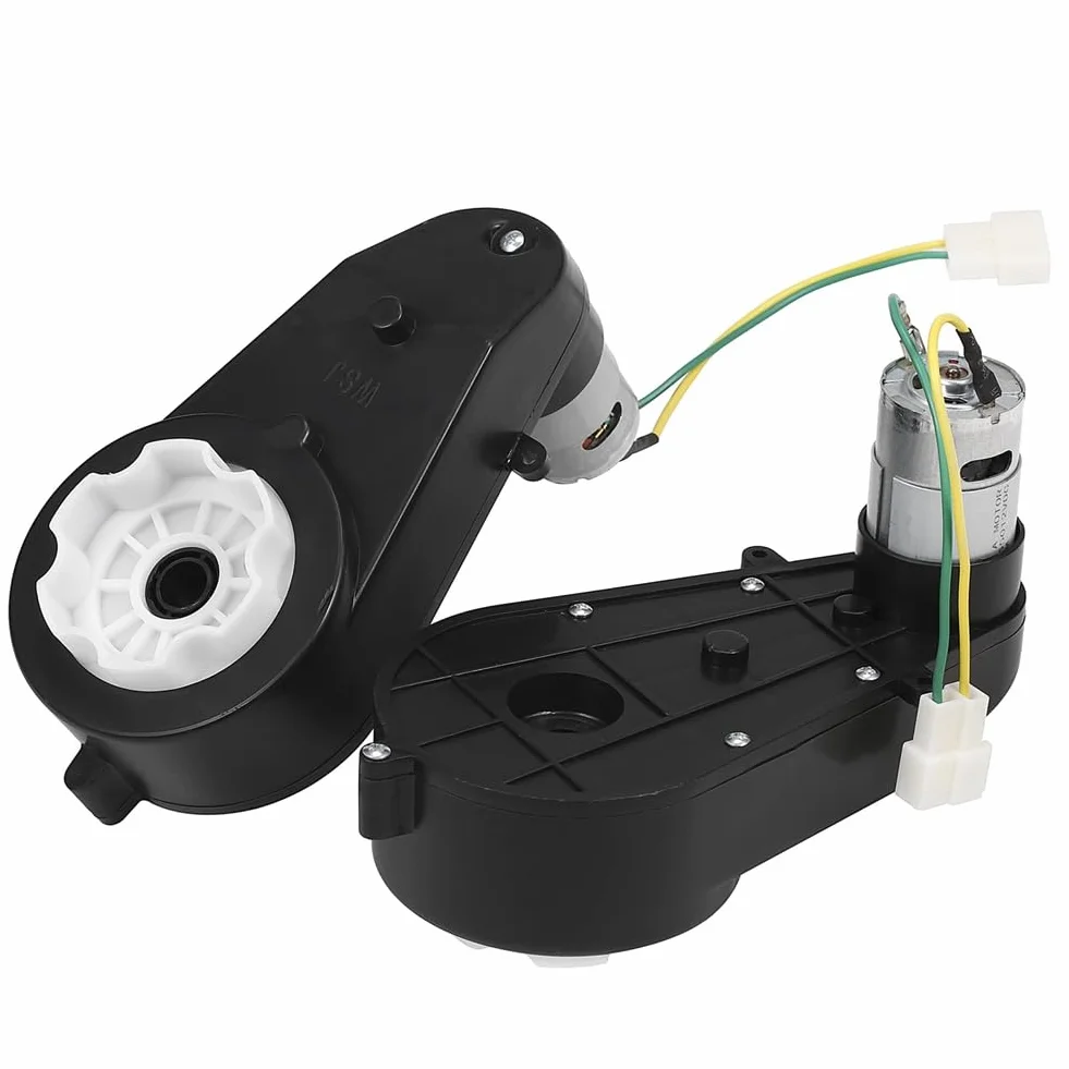 2 Piezas para Niños Que Viajan en el Automóvil Caja de Cambios 550 Motor de 12 V Motor Eléctrico de 40000 RPM con Caja de Cambios Motor de CC RS550 de Alta Velocidad Combinación