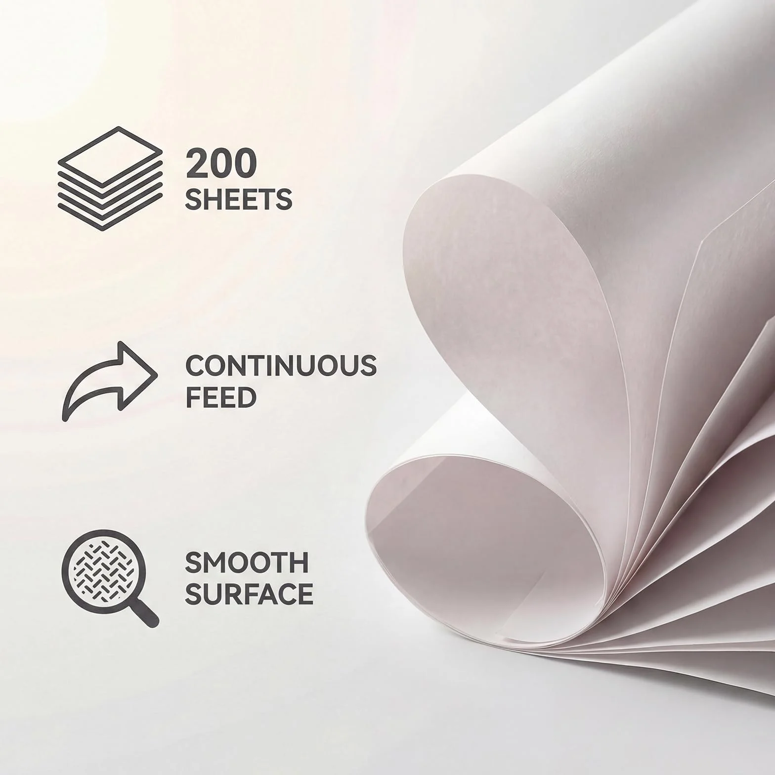 200 Hojas Papel térmico A4 plegable, de secado rápido, compatible con la mayoría de impresoras térmicas A4,papel impresora termica ideal para documentos, webs y fotos.