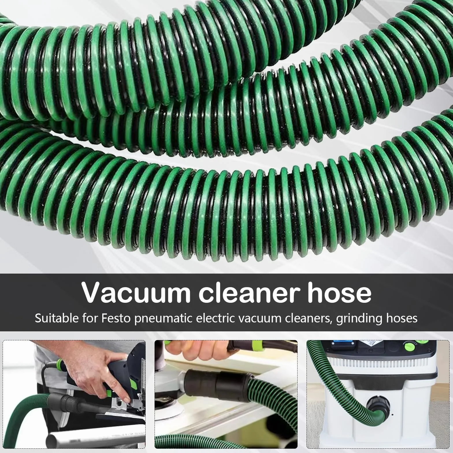 Manguera de Extracción de Polvo, 5M Manguera de Aspiración de 32 mm de Diámetro Antiestática D27 para Festool Accesorios para Aspiradoras CT 26/36/48 15/25, CT MI-NI y MI-DI