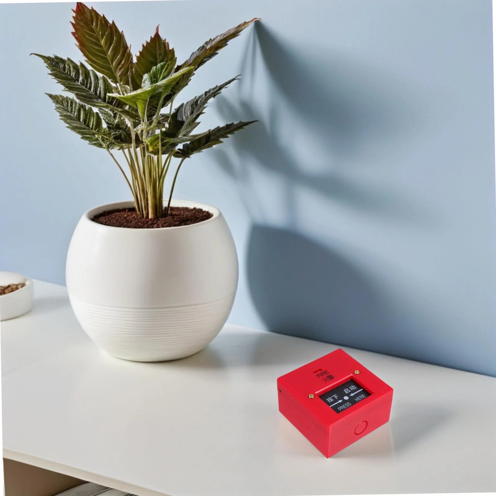 SHINEOFI Interruptor de Rociadores contra Incendios Rojo, Botón de Alarma Manual Reiniciable de Plástico para Sistema de Protección contra Incendios en Emergencias