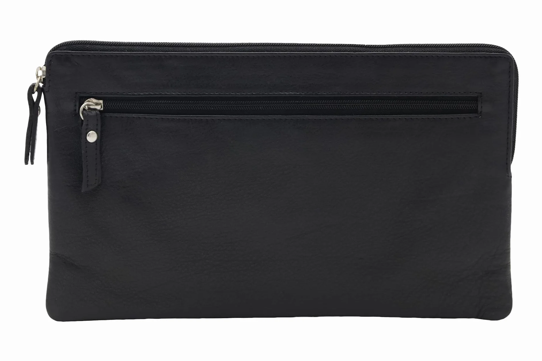 Bolsa de depósito bancario LEAS, Piel auténtica, Negro - ''LEAS Special-Edition''