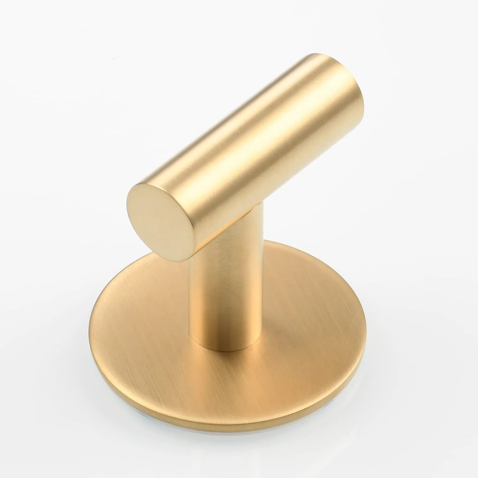 Tecmolog Ganchos Adhesivos para Pared Acero Inoxidable Soporte Toallas de Baño Oro Cepillado, SBH235J