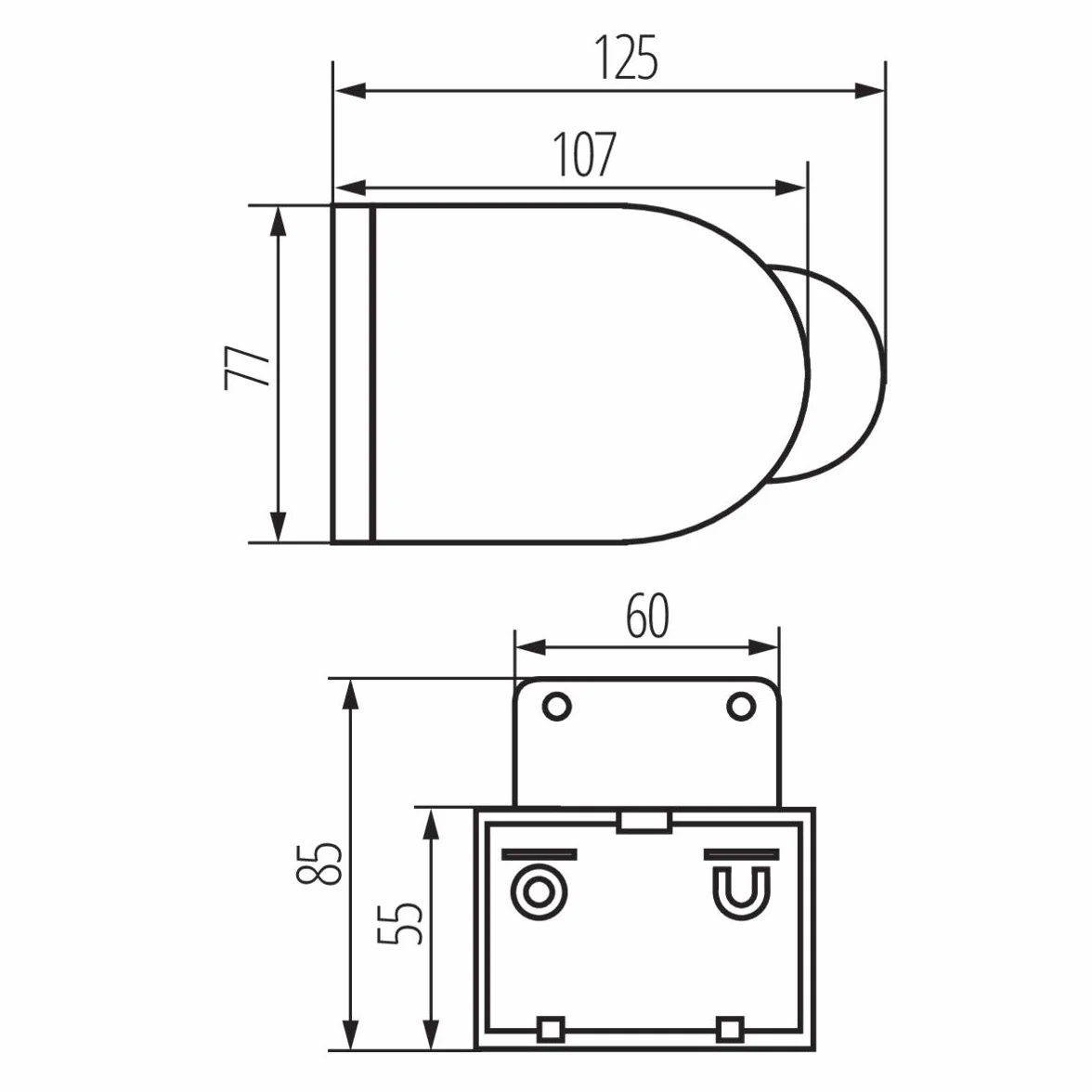 IP44 al aire libre PIR sensor de movimiento detector de movimiento negro montado en la pared automático de la luz de seguridad de la puerta del interruptor de seguridad del hogar tienda del banco
