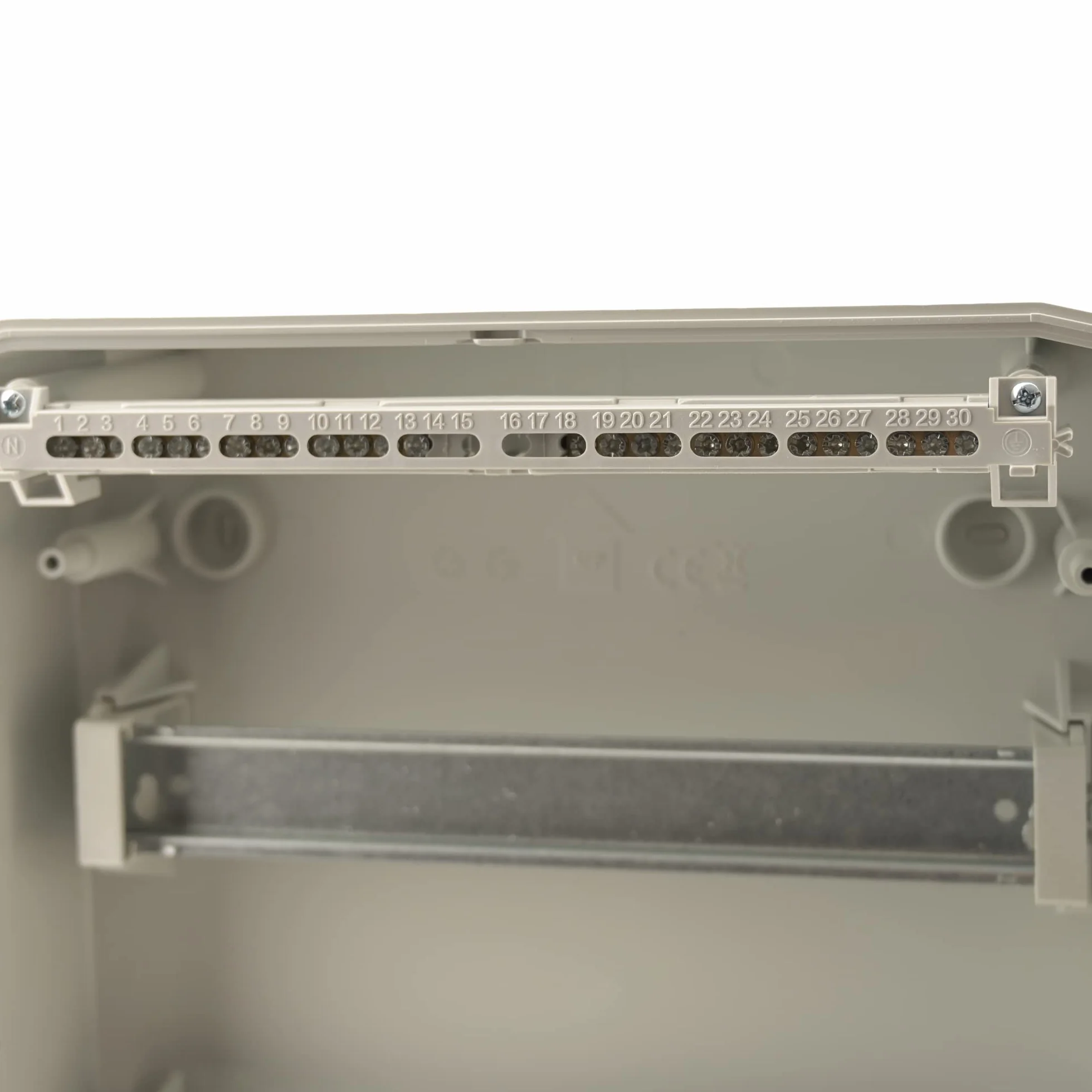 Intratec Caja de Distribución Superficie 2 Fila IP65 – Cuadro Eléctrico para 24 Módulos DIN – Caja de Subdistribución Estanca para Exterior Garaje Sótano Jardín – 400VAC 1500VDC, 318 x 384 x 144 mm