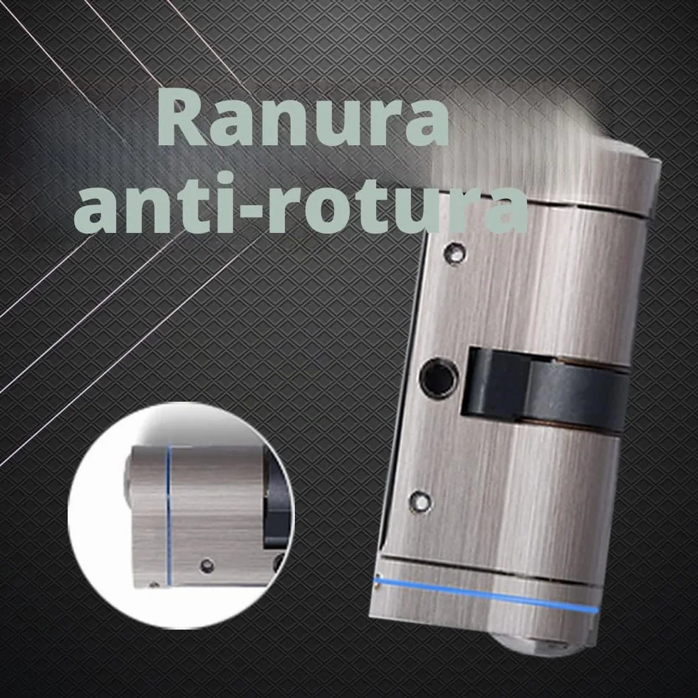 Cerradura de cilindro 30 30 mm, Anti-Ruptura Cerradura de cilindro de embutir de doble apertura, 5 llaves principales y tarjeta de código