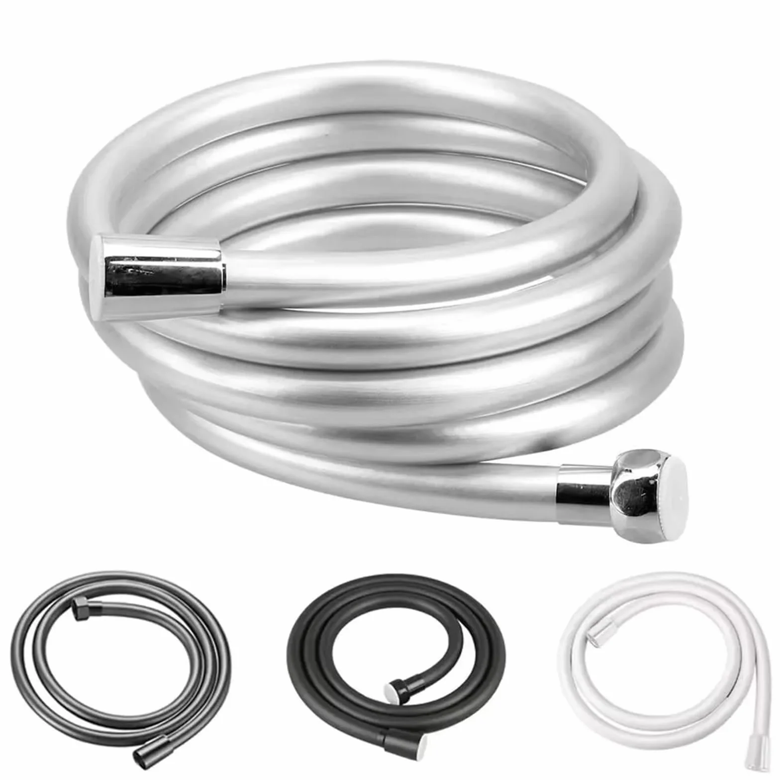 Manguera de ducha de repuesto, Manguera de ducha de PVC Multicolor 150-400cm(Silver,400cm)
