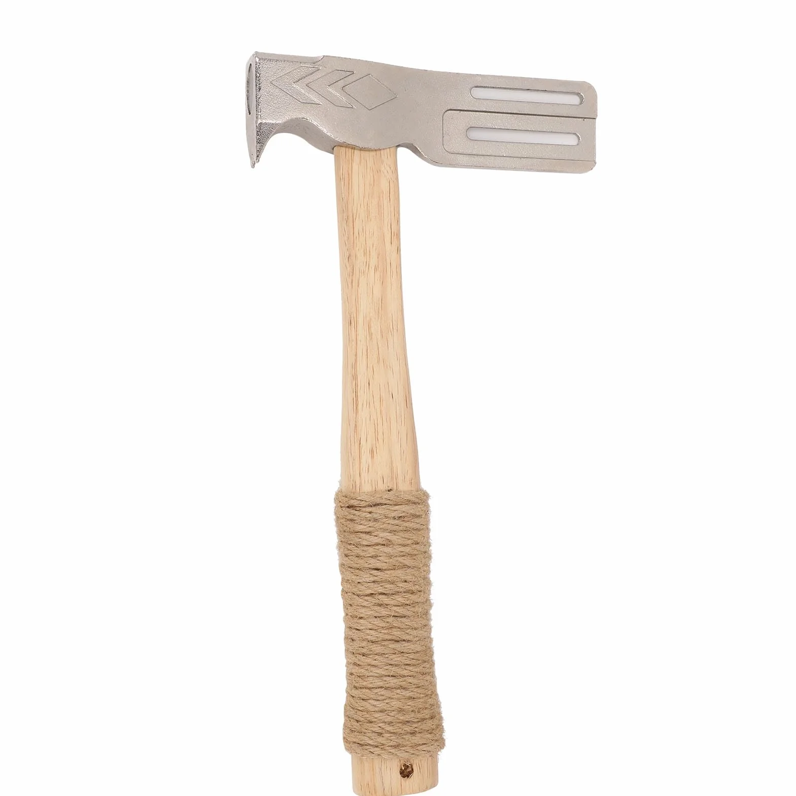 Jectse Martillo para Techos Magnéticos, Hacha de Techos de Imán Multifuncional con Herramienta de Techo Mágico de Mango de Madera Maciza para Uñas Rápidas para Techos y Sombreros de