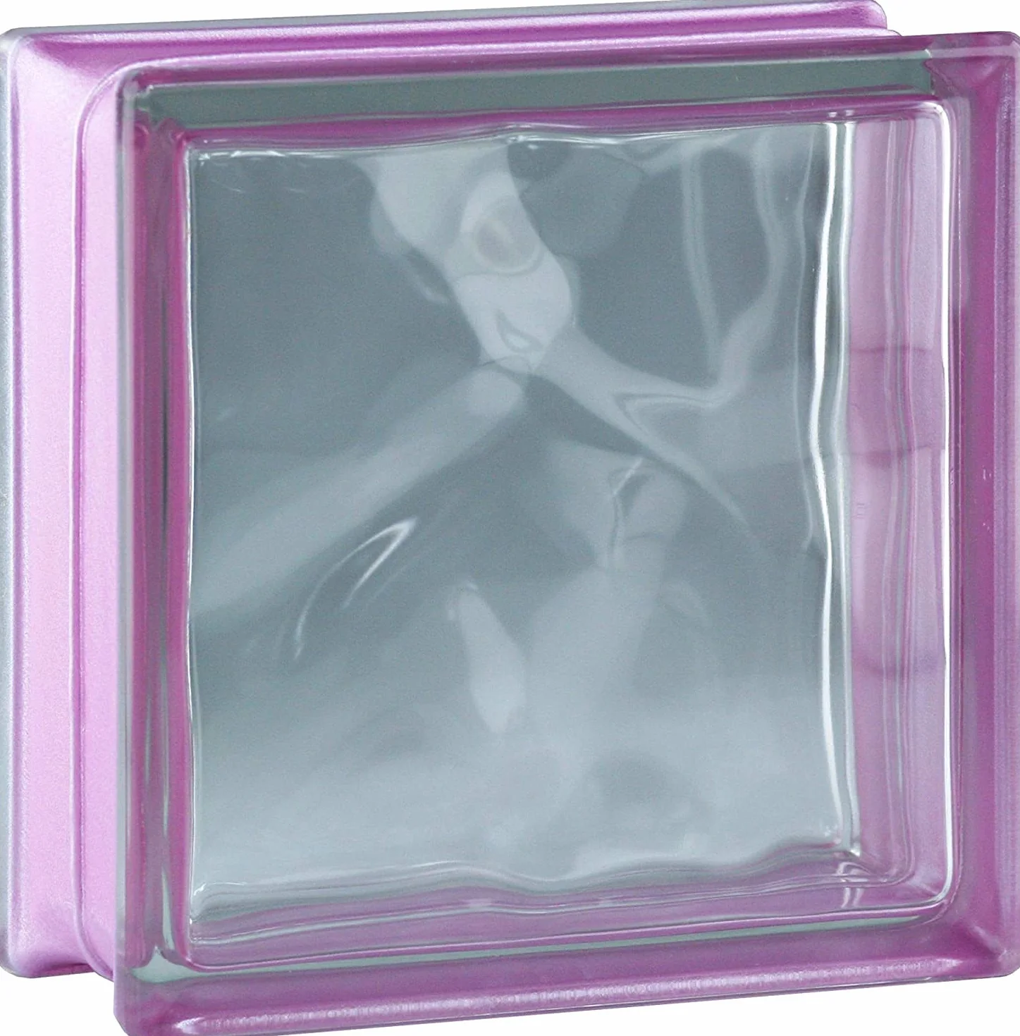 Bloque de vidrio Bormioli Rocco Pure Reflejos Amatista | cm 19x19x8 | Unidad de venta 1 caja de 6 pzas