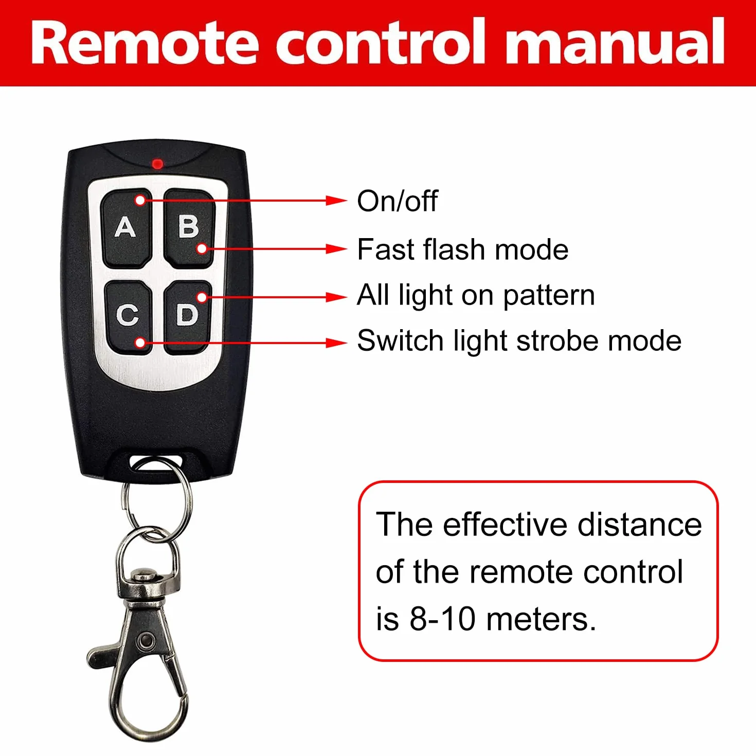Luces de advertencia LED, 4 piezas de advertencia de emergencia, precaución, peligro, construcción, función de sincronización ultra delgada, para coche, camión, caja de control principal, montaje en
