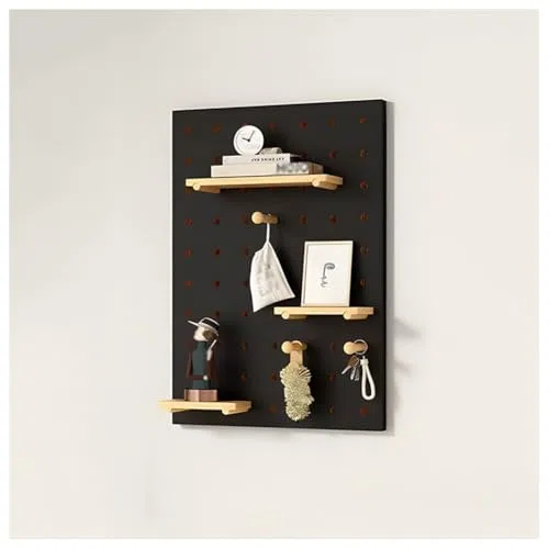 Genérico Paneles organizadores de Pared con Clavijas. Paneles de Clavijas, Kit Combinado de Clavijas, Tablero Organizador de Pared con Clavijas, tableros Perforados y Accesorios modulares Colgantes,