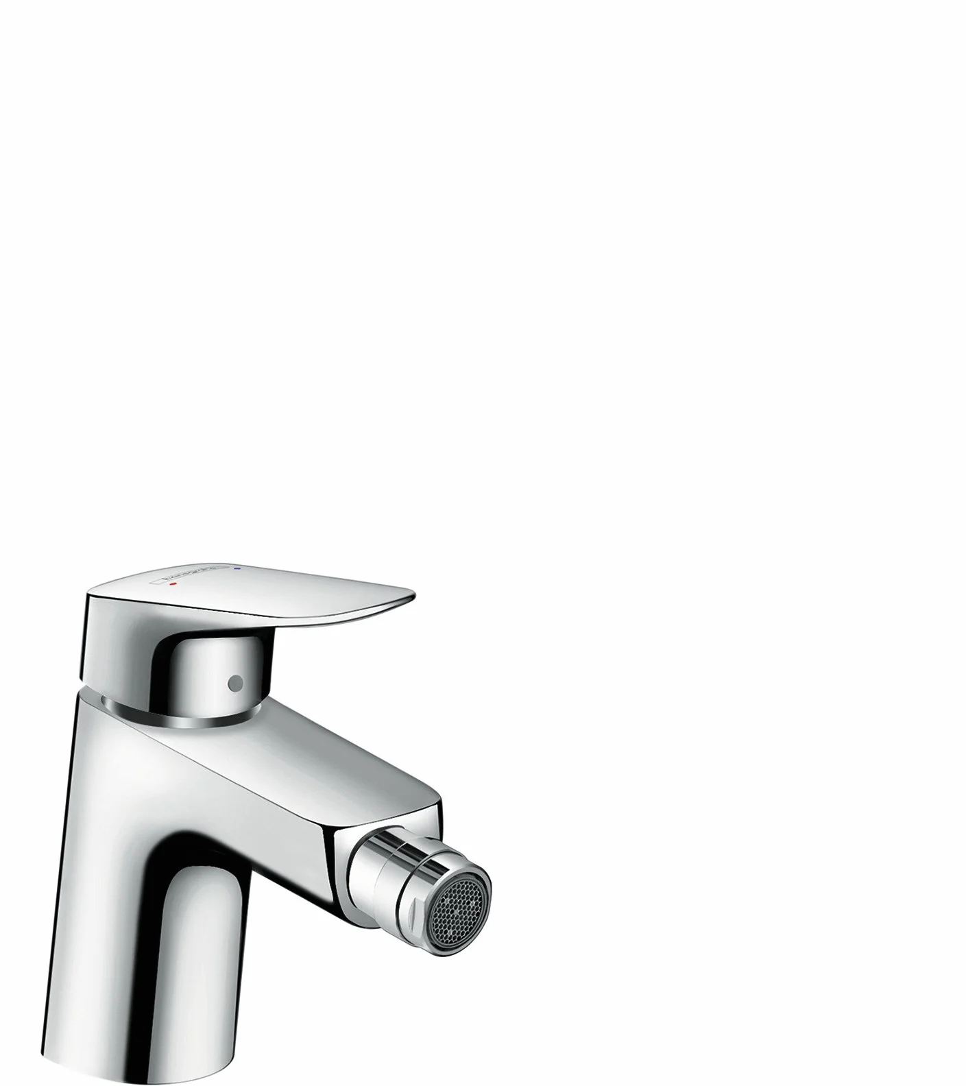 hansgrohe Logis - grifo lavabo con vaciador automático, grifo monomando lavabo 71 mm, mezclador monomando lavabo ahorro de agua (EcoSmart), cromo, 71204000