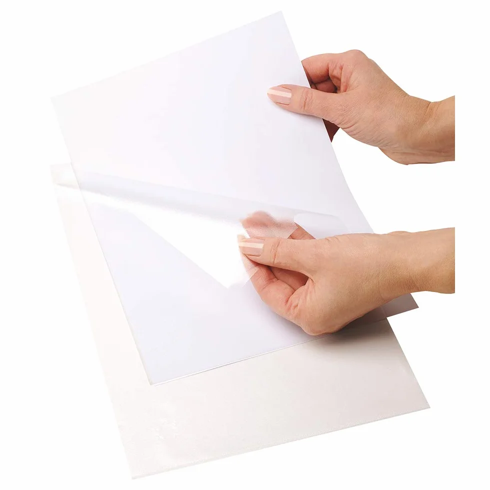 Paquete de 50 fundas de plástico transparente A4 con parte superior abierta y lateral de 100 micras pp para presentaciones de proyectos